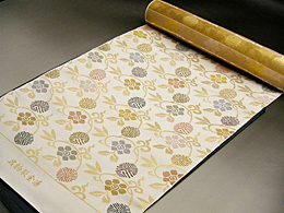 京都は「創作帯いまむら」の九寸正絹名古屋帯反物です。